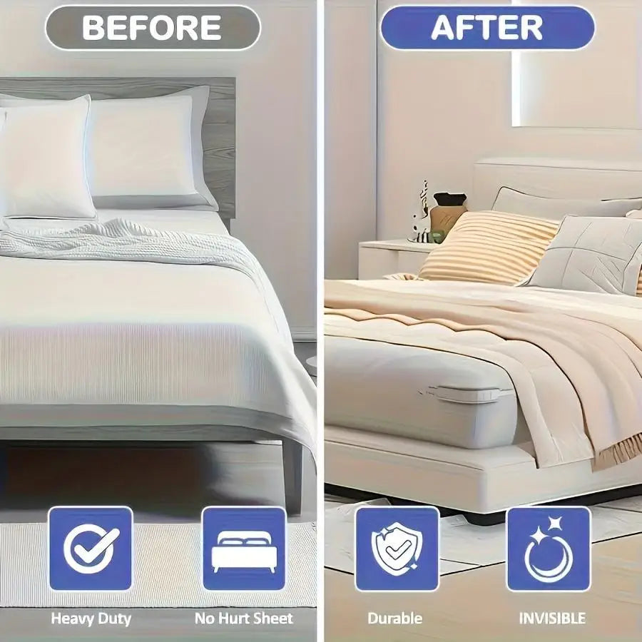 Anti-Slip Bed Sheet Holders | Secure, Durable & Chemical-Free